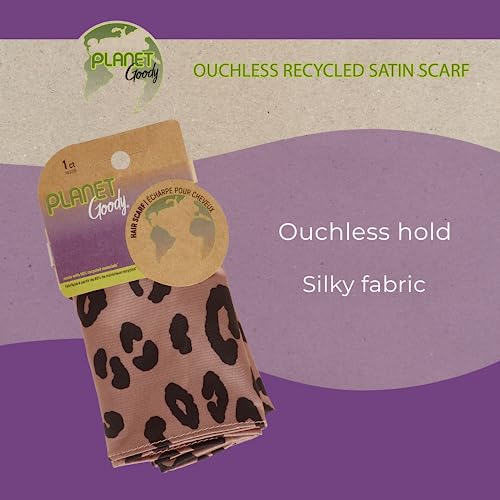 GOODY Planet Ouchless Recycled Satin Scarf 1ct Leopard2