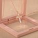 Robaice Rose Gold Cross Necklace for Women, Rose Gold Plated Crown Cross Pendant Necklace Cross Necklaces Faith Jewelry First Communion Necklace, Rose Gold