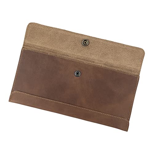 Hide & Drink, Rectangular Travel Wallet, Money Holder, Travel Accessory, Vintage Style Money Pouch, Full Grain Leather, Handmade, Single Malt Mahogany4