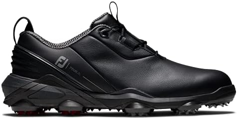 FootJoy Men's Tour Alpha Golf Shoe, Black/Charcoal/Red, 10.5 | Image 1