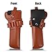 Revolver Holster, Western Cowboy Pistol Holster Adjustable Right Hand Leather Pistol Holster with Bullet Pouch for Outdoor Hunting