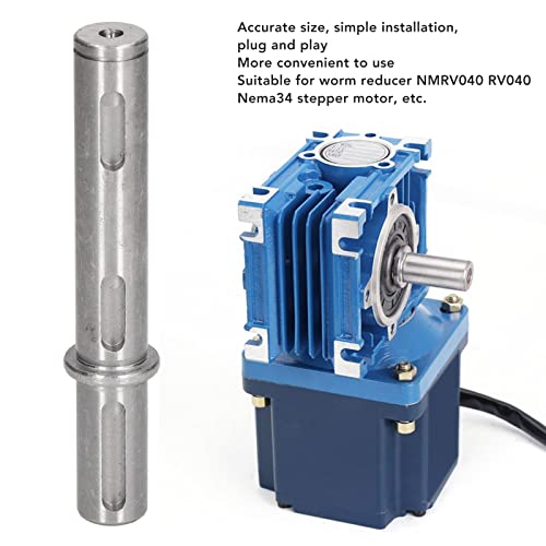 Image of Alloy Steel Output Single Shaft, 18mm Diameter, 128mm Length with Smooth, Low Noise for Reducer NMRV040 RV040 Nema34 Stepper Motor