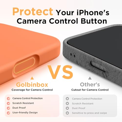 Image of GolbinBox Magnetic for iPhone 17 Pro Case, Silicone Cover, Starry Orange