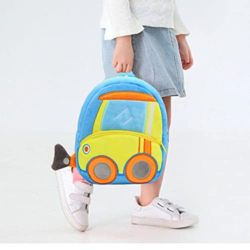 Mochila para Crianças com Tema de Veículo de Engenharia Bolsa para Livros Duffle Alça Ajustável Bols