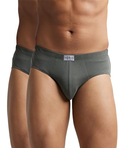 Image of Jockey 8035 Men Super Combed Cotton Solid Brief with Ultrasoft Concealed Waistband (Pack of 2)