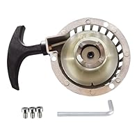 WOOSTAR Rückstoßstarter mit 3 Schrauben Ersatz für 2 Takt 47ccm 49ccm Pocketbike Mini Moto ATV 4 Wheeler Quad