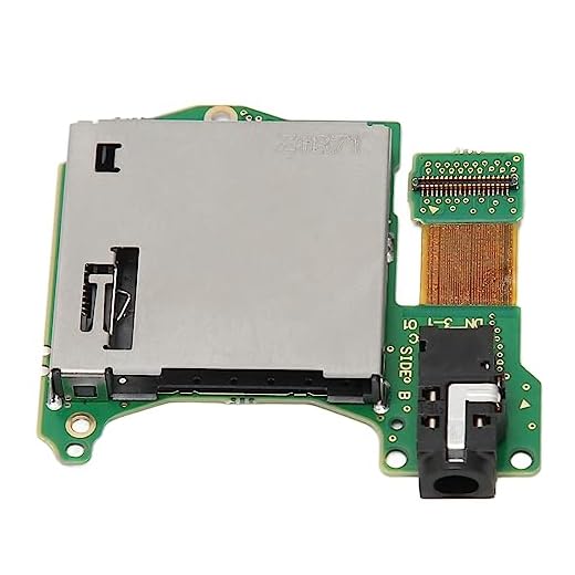 Console Card Slot Board, PCB Material Easy Installation Cartridge Card Slot Reader Tray Headphone Port for Game Console