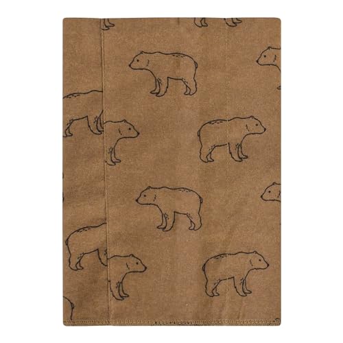 Image of Hudson Baby Unisex Baby Cotton Poly Flannel Burp Cloths, Brown Bear 7 Pack, One Size