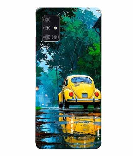 Image of Printed Hard Back Case Cover & Compatible for Samsung Galaxy A51 5G | Car Painting Art (Multicolor) - D1197
