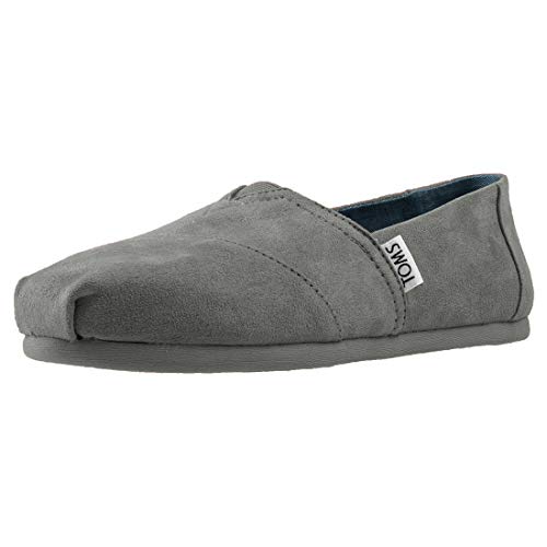 TOMS Women's Classic Slip-On (7.5 B(M) US, Steel Grey Microfiber Monochrome)