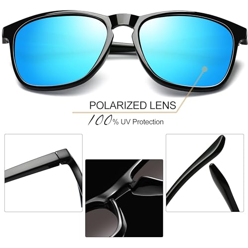 Image of Joopin Polarized Sunglasses Men Women UV400 Protection, Big Chunky Square Sun Glasses, Designer Shades Retro Sunnies Driving
