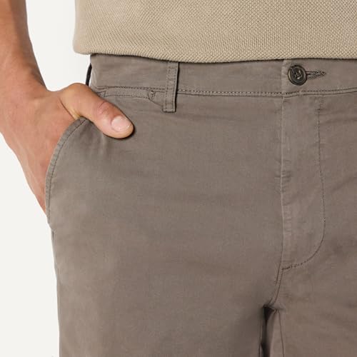 Image of Amazon Essentials Men's Slim-Fit 5 inch Flat-Front Comfort Stretch Khaki Chino Shorts with Elastic Waistband