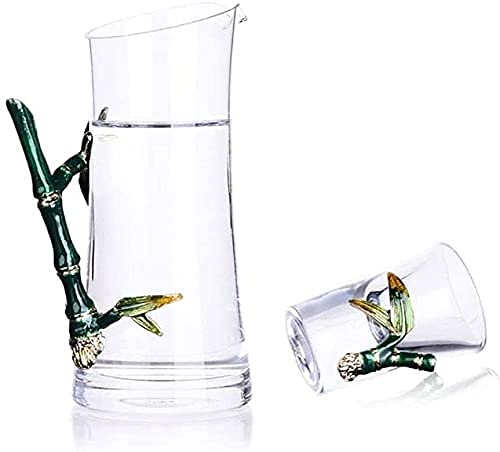 Karafset Whiskykaraf Wijnkaraf Wijnkaraf Creatieve Emailkleur Drankkop Mondkop Bamboebos Zeven Wijzen Drankset… - Afbeelding 3