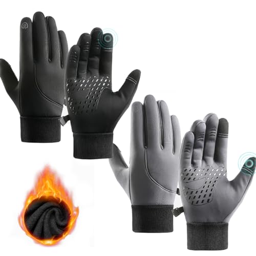 behound Arcticz - Premium Thermo Gloves, Arcticz Thermal Gloves, Warm Waterproof Gloves with Touchscreen Fingers for Men and Women, Winter Cold Weather Gloves Windproof for Cycling Driving (M,2 Pcs)