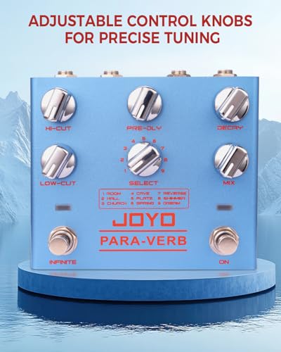 Image of JOYO Digital Stereo Reverb Guitar Pedal, 9 Modes (Room /Hall /Plate /Shimmer /Dream & More) with Hi-Cut /Low-Cut /Pre-Delay, Infinite & Trail, Preset Save, True Bypass (PARA-VERB R-31)