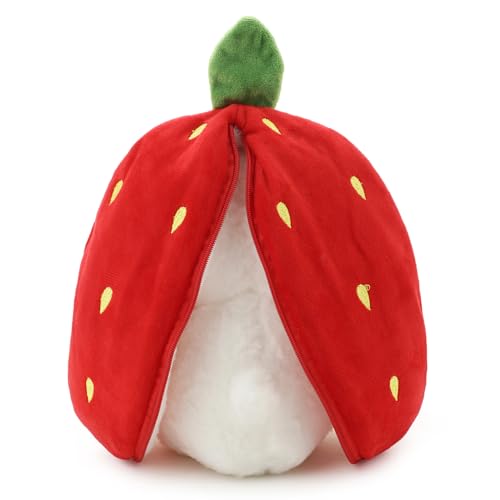 Image of Red Strawberry Soft Toy for Kids with Cute Hug-Friendly Plush for Babies, Toddlers & Children Safe, Lightweight & Easy to Clean (25CM)