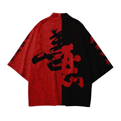 Image of Women's and Men Cardigan Jackets Lightweight Japanese Kimono Long Sleeves Open Front Coat