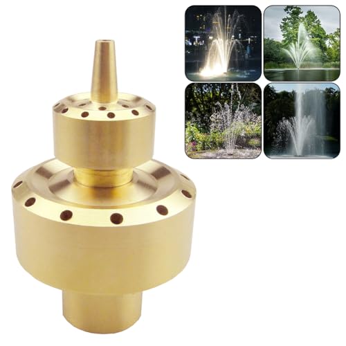Hooshing - Hooshing Fountain Nozzle 1" DN25 Column Brass Water Spray Nozzles Sprinkle Spary Heads Spring Outdoor Garden Pond Park - -6%