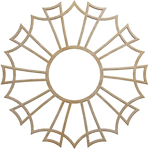 Image of Ekena Millwork 20 inchOD x 7 inchID x 3 /8 inchT Augustus Wood Fretwork Pierced Ceiling Medallion, Hickory