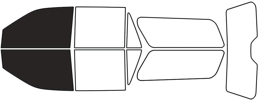 Rvinyl Window Tint Kit Compatible with Ford Expedition 2018-2023 EL - Black 20% - Single Ply No Bubble Film - Do it Yourself Vehicle Front Precut Kit