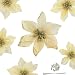 6Pcs 5 Inch Glitter Artificial Wedding Christmas Flowers XMAS Tree Wreaths Decor Ornament Gold