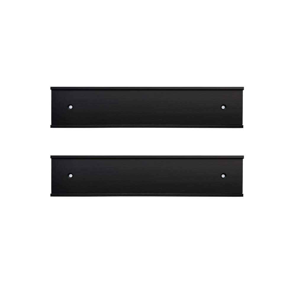 Nameplate Holder Wall or Door 2 Pack (Black, 2" x 8")