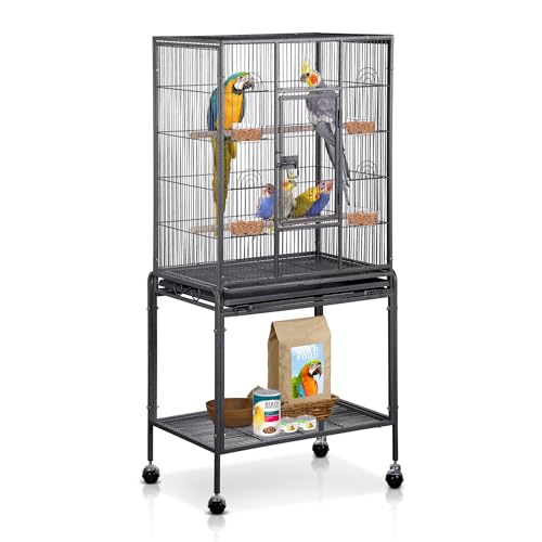 SUPER DEAL 53" 大きな鳥かご トップオウム チンチラケージコンゴウインコオカメインコ オウムペットハウス53インチを再生します 53 ''（Amazon）