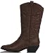 Soda Women's Reno Western Cowboy Pointed Toe Knee High Pull On Tabs Boots,8.5 B(M) US,Dark Tan