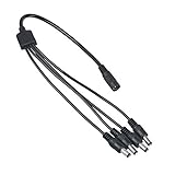 PK Power 4-Plug Splitter 4-Way Power Cord Compatible with ELEC 16 CH 8CH 4CH DVR H.264 Digital Video Recorder Power Supply Cable