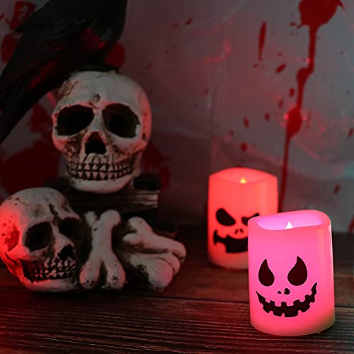 Genswinhalloweenflamelessvotivecandlescolorchangingwithremotetimerbatteryoperatedledtealightcandlesforhalloweenhomedecorationgifts6pack15x2batteryincluded Urban Country Home Decor Genswin halloween flameless votive candles color changing with remote timer battery operated led tealight candles for halloween home decoration gifts6 pack 15 x 2battery included urban country home decor