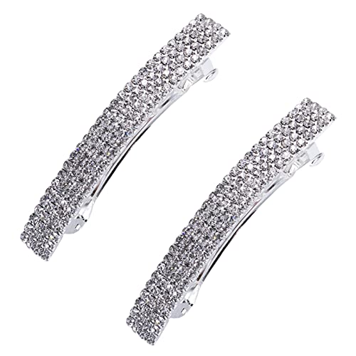 Pinzas de pelo con cristales brillantes 2 piezas miniatura 1
