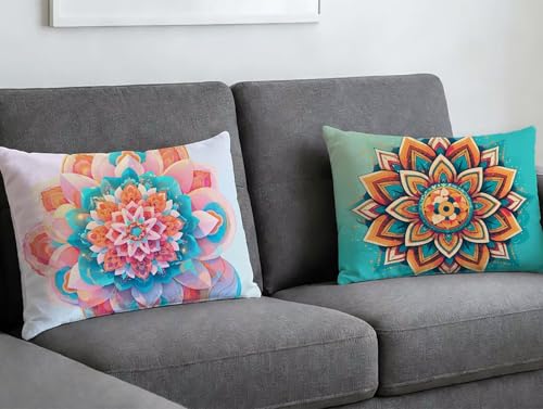 Housse de coussin bleu 50 x 70 rectangulaire taie oreiller velours - 2