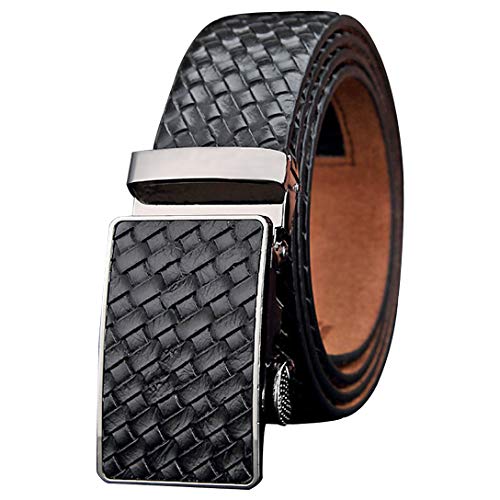 Ceinture bleu en cuir boucle automatique ADU fin des trous déformés