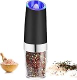AVNICUD Electric Pepper Grinder, Automatic Pepper Mill, Electric Spice grinder, Battery-Operated wit