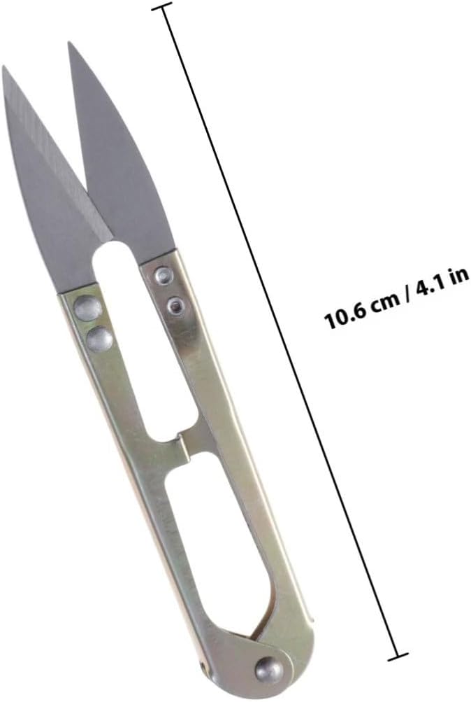 6 Pcs U Shape Embroidery Clippers with Spring Device