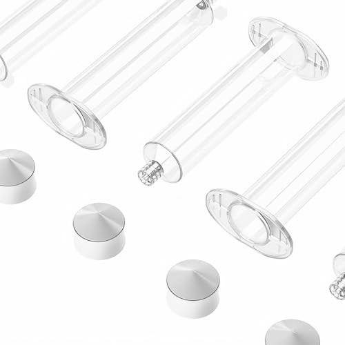 30cc Dispenser Syringe Tube with White Piston for Liquid Glue Adhesive, 20 Pcs 30ml Dispensing Machine Transparent Adhesive Tube for Industrial