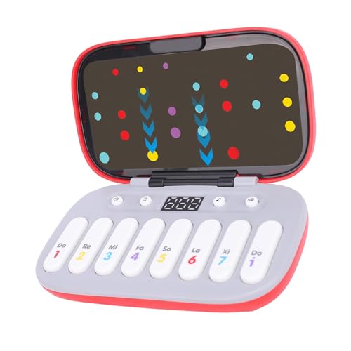 Alomejor Music Games, Music Rhythm Game Machine Electronic Organ Fast Push Toy with 6 Levels and Lights for Kids Ages 3-16 (Red)