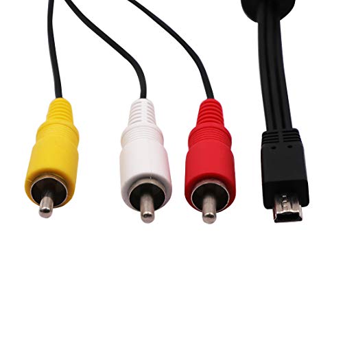 Replacement AVC-DC400ST Audio Video RCA Cable for Canon EOS 1D, 1D X, 500D, 550D, 5D Mark III, 600D, 60D, 650D, 700D, 7D and More