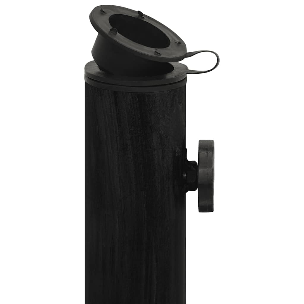 Questo Supporto per ombrellone, Nero, 45 x 30 cm, in ghisa, Robusto Supporto per ombrellone da Esterno per Giardino, Patio e Balcone, Base Robusta