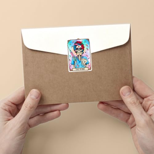 Calcomanías de tarot de esqueleto para evitar pérdidas de termos 8