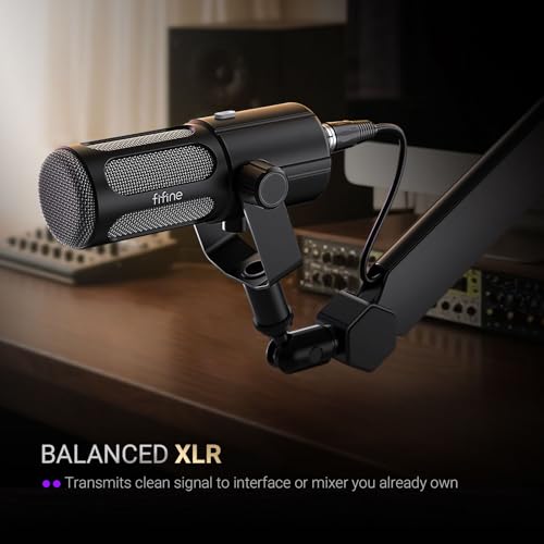Image of FIFINE AmpliTank TANK6 USB /XLR Dynamic Podcast Microphone for Vocal | Home Studio Streaming Mic, Mute Button, Monitoring Headphone Jack, Gain Knob, Metal Material, for Broadcast Recording