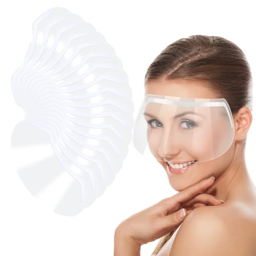 Thinp Lot de 50 visières de douche transparentes pour adultes, lunettes de douche imperméables pour maquillage, laque, soins des paupières