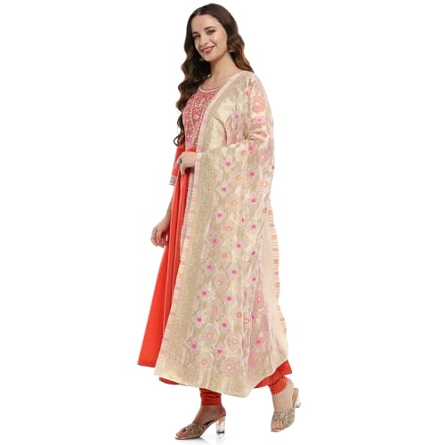 Image of BIBA Women Polyester Blend Embroidered Detail Festive Anarkali Suit Set