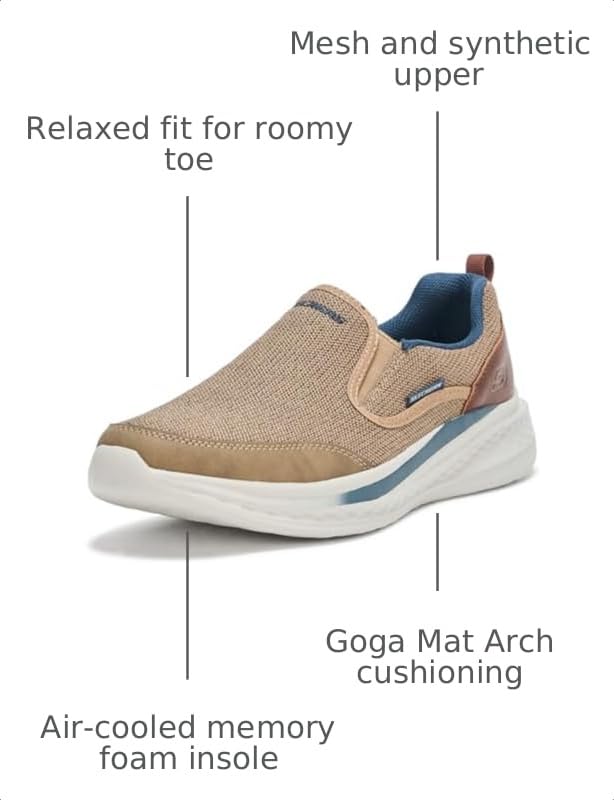Image of Skechers Men's Streetwear Slade - Lucan Dual Gore Mesh Slip On W /Synthetic Toe & Heel