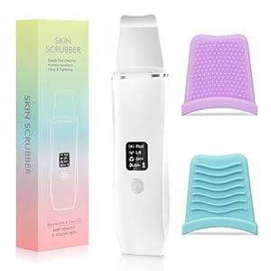 H8W8H Ultrasonic Skin Scrubber with 4 Modes, Facial Skin Scrubber Blackhead Pore Remover for Deep Cleansing
