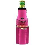 Chuggie Beer Bottle Holder Koozie with Two Pockets - Perfect to Hold Cigarette and Lighter - 3mm Neoprene