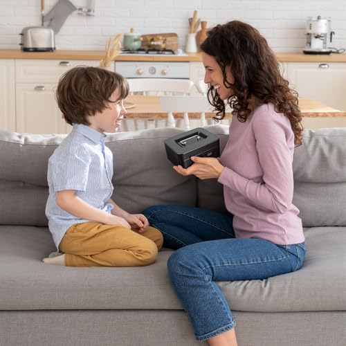 Geldkassette, 3-stellige Zahlenkombination, tragbare Kasse mit Münzfach, abschließbare Geldkassette für Haus, Büro und Veranstaltungen, 20 * 16 * 9cm