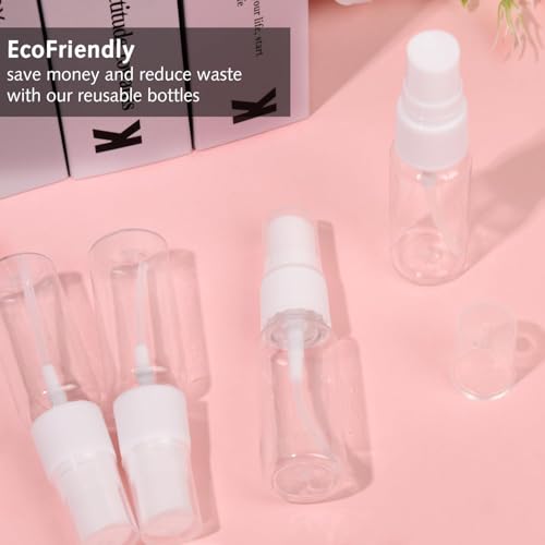Luxiremi 4 Pcs 20ml Nachfüllbare Sprühflaschen Wiederverwendbare Reise Feine Nebel Sprühflaschen für Haar, Reinigung, Aromatherapie und ätherisches Öl