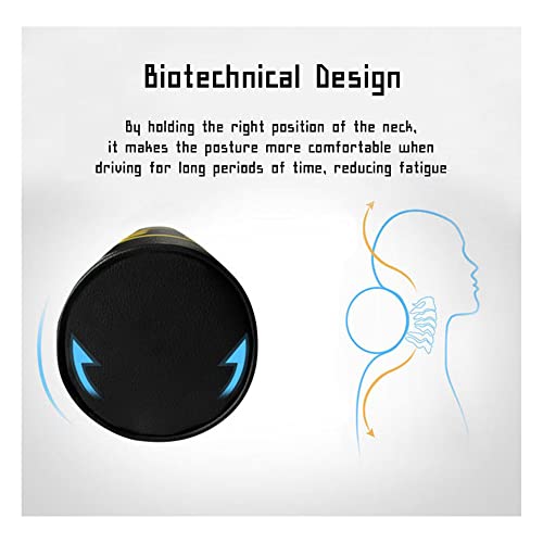 Dabok Union Jack Neck Pillow Memory Foam Cushion Car For Driving Headrest Support Cylindrical For The Resting Neck Pain Relief Car Seat Curve Comfort And Reduce Driving Fatigue (Gray) #TOP2