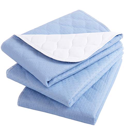 Waterproof Washable Incontinence Bed pad,24"X28" (3 Pack),Reusable Absorbency Underpads Sheet Mattress Protector